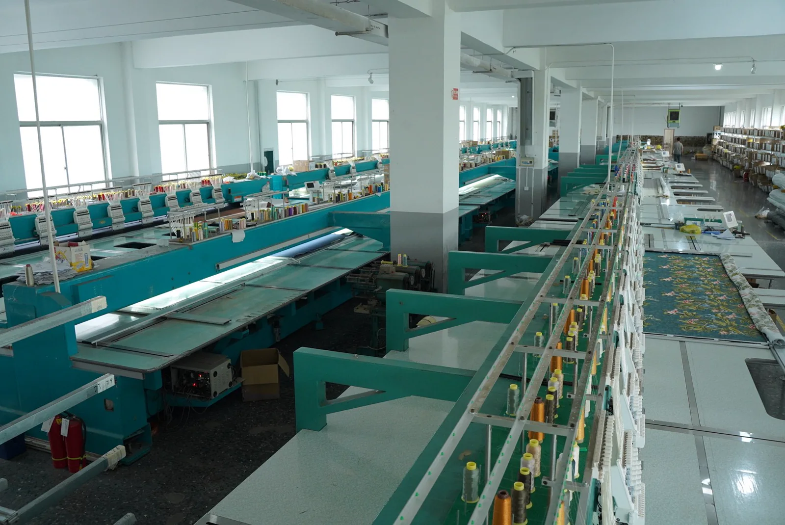 Houqi embroidery factory production floor
